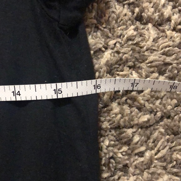 black shirt with embroidery flowers - Picture 3 of 5